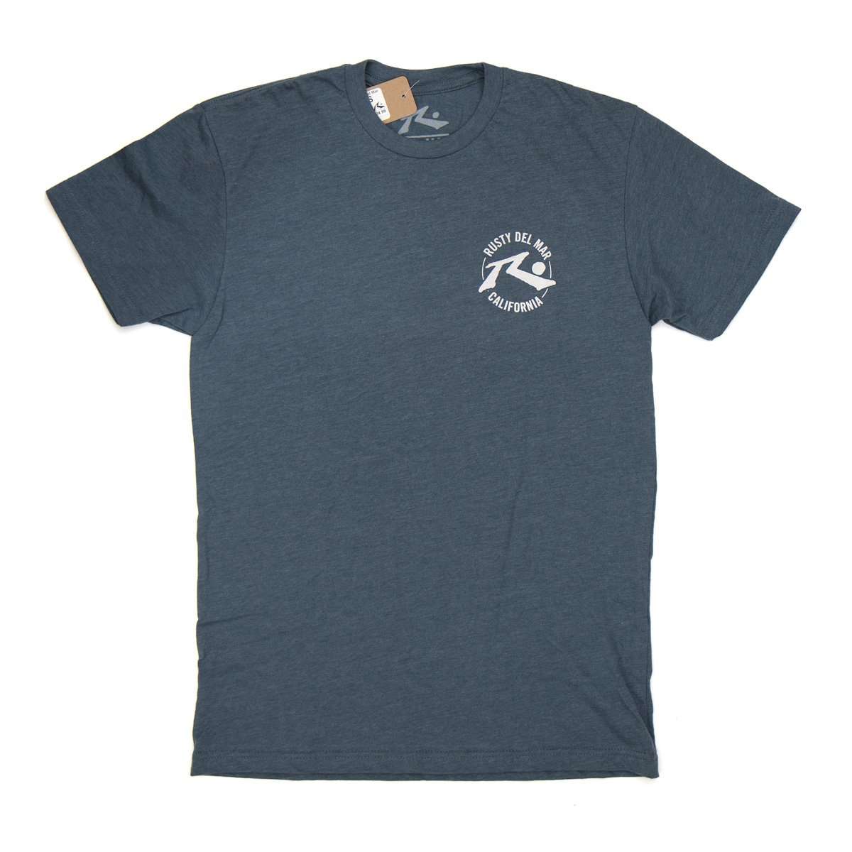 Rusty Del Mar Surf Map Navy Heather T-Shirt